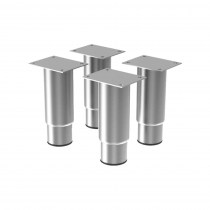 SET OF 4 ADJUSTABLE STAINLESS STEEL FEET (H.125MM)   K-PR/124